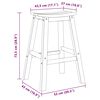 vidaXL Barhocker 2 pcs Wei&szlig; 52 x 43 x 73,5 cm HDPE