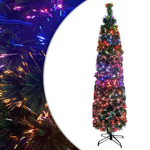 vidaXL K&uuml;nstlicher Weihnachtsbaum Schlank mit St&auml;nder 150 cm Glasfaser