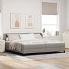 vidaXL Boxspringbett mit Matratze Taupe 200 x 200 cm Stoff