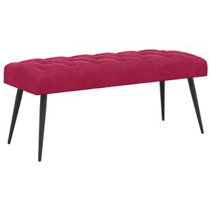 vidaXL Bank mit Knopfheftung Weinrot 110 x 40 x 46 cm Samt