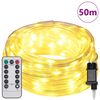 vidaXL Lichtseil mit 1200 LEDs Warmes Wei&szlig; 50 m PVC