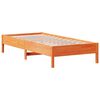 vidaXL Massivholzbett ohne Matratze Wachsbraun 100x200 Kiefernholz