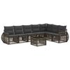 vidaXL Gartensofa-set 8 pcs Grau und Dunkelgrau Poly-Rattan