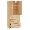 vidaXL Highboard Sonoma-Eiche 69,5x34x180 cm Holzwerkstoff