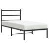vidaXL Bettgestell mit Kopfteil Metall Schwarz 90x190 cm