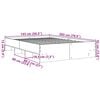 vidaXL Bettgestell Betongrau 140x200 cm Holzwerkstoff