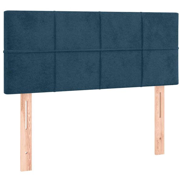 vidaXL LED Kopfteil Dunkelblau 100x5x78/88 cm Samt