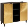 vidaXL Seitenschrank mit Regal Schwarz und Gold 90 x 33,5 x 75 cm