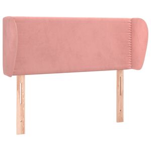 vidaXL Kopfteil mit Ohren Rosa 103x23x78/88 cm Samt