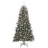 vidaXL K&uuml;nstlicher Weihnachtsbaum Gr&uuml;n 210 cm PVC, Plastik und Stahl