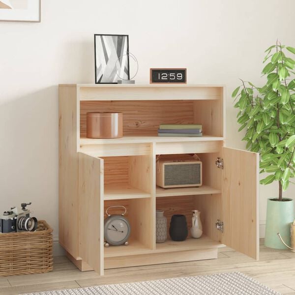 vidaXL Sideboard 70x34x80 cm Massivholz Kiefer