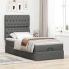 vidaXL Ottoman-Bett mit Matratze Dunkelgrau 90x190 cm Stoff