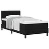 vidaXL Boxspringbett mit Matratze Schwarz 100 x 200 cm Stoff