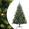 vidaXL K&uuml;nstlicher Klapp-Weihnachtsbaum mit 300 LEDs Gr&uuml;n 210 cm