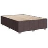 vidaXL Boxspringbett mit Matratze Dunkelbraun 160x200 cm Stoff