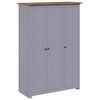vidaXL Kleiderschrank 3-T&uuml;rig Grau 118&times;50&times;171,5 cm Kiefer Panama Serie