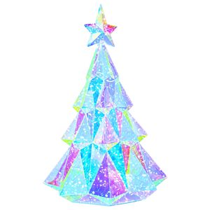 vidaXL Prismatischer, schillernder LED-Weihnachtsbaum Mehrfarbig