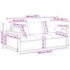 vidaXL Sofa Set 2 pcs Dunkelgrau 198 x 78 x 80 cm Samt