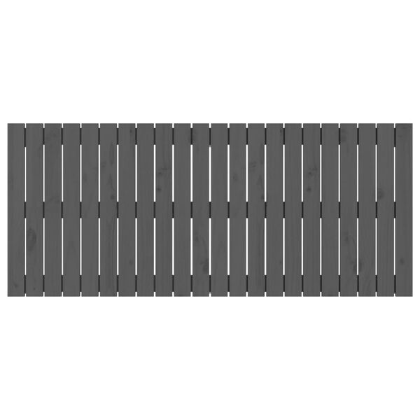 vidaXL Wand-Kopfteil Grau 140x3x60 cm Massivholz Kiefer