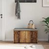 vidaXL Flurbank mit Kissen mit Speicher Altholz 80 x 46 x 46 cm