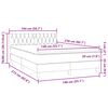 vidaXL Boxspringbett mit Matratze Hellgrau 140x210 cm Samt