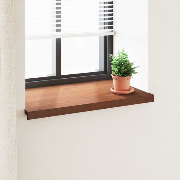 vidaXL Fensterbank Braunes Holz 80 x 50 x 4,5 cm PVC
