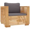 vidaXL 7-tlg. Garten-Lounge-Set mit Kissen Massivholz Teak