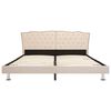 vidaXL Bett mit Matratze Beige Stoff 180 x 200 cm