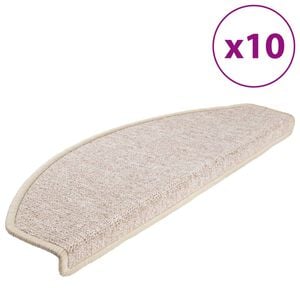 vidaXL Stufenmatten 10 Stk. 65x24x4 cm Taupe Halbrund Gro&szlig;