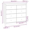 vidaXL Beistellschrank Wachsbraun 100x40x90 cm Massivholz Kiefer