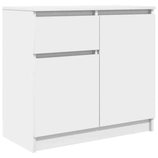 vidaXL Sideboard mit Schublade Wei&szlig; 71x35x65 cm Holzwerkstoff