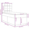 vidaXL Boxspringbett mit Matratze Hellgrau 90x200 cm Stoff