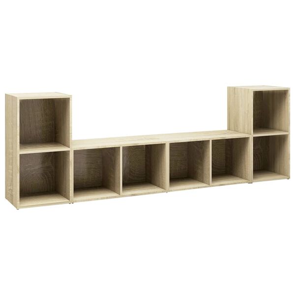 vidaXL TV-Schränke 4 Stk. Sonoma-Eiche 72x35x36,5 cm Holzwerkstoff
