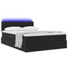 vidaXL Bett mit Stauraum und LED mit LED Schwarz 140 x 190 cm Samt