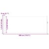 vidaXL Ausziehbare Seitenmarkise 120x300 cm Creme