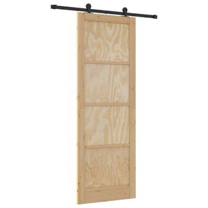 vidaXL Schiebet&uuml;r ORKDAL 83 x 232 cm Massives Kiefernholz Natur