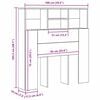 vidaXL Kopfteil Schrank Altholz 100 x 19 x 103,5 cm Holzwerkstoff