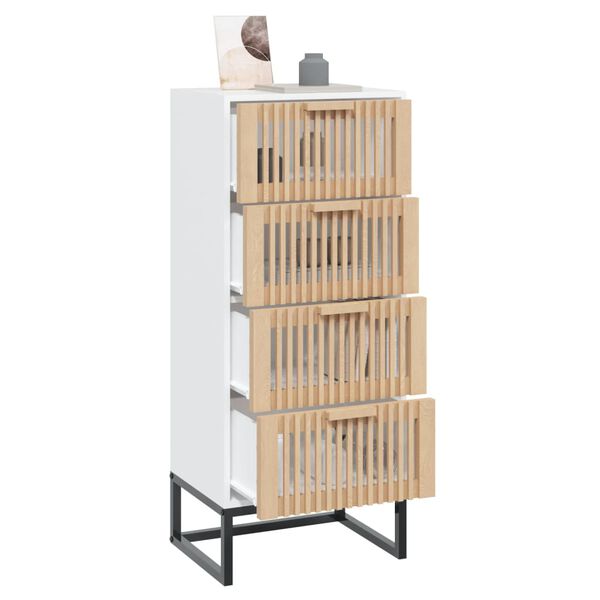 vidaXL Highboard Weiß 40x30x95 cm Holzwerkstoff