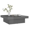 vidaXL Couchtisch Hochglanz-Grau 90x90x28 cm Holzwerkstoff
