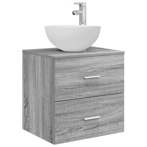 vidaXL Wandmontierte Waschtisch Grau Sonoma 49,5 x 41 x 64,5 cm