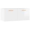 vidaXL Wandschrank Hochglanz-Wei&szlig; 80x35x36,5 cm Holzwerkstoff