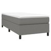 vidaXL Boxspringbett mit Matratze Dunkelgrau 90x200 cm Stoff