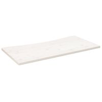 vidaXL Schreibtischplatte Weiß 100x50x2,5 cm Massivholz Kiefer