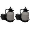 vidaXL Sandfilterpumpen 2 Stk. 600 W 17.000 L/h