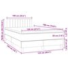 vidaXL Boxspringbett mit Matratze & LED Creme 120x190 cm Stoff