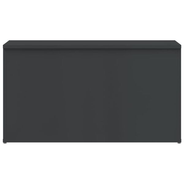 vidaXL Aufbewahrungstruhe Hochglanz-Grau 84x42x46 cm Holzwerkstoff