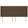 vidaXL Kopfteil mit Ohren Dunkelbraun 183x16x118/128 cm Stoff