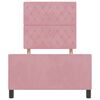 vidaXL Boxspringbett mit Kopfteil Rosa 90 x 190 cm Samt