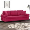 vidaXL 3-Sitzer-Sofa mit Zierkissen Weinrot 180 cm Samt