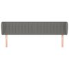 vidaXL Kopfteil mit Ohren Dunkelgrau 183x23x78/88 cm Stoff